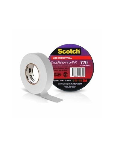 3m  770  Cinta Aisladora Pvc 20 Mts.  Blanca..